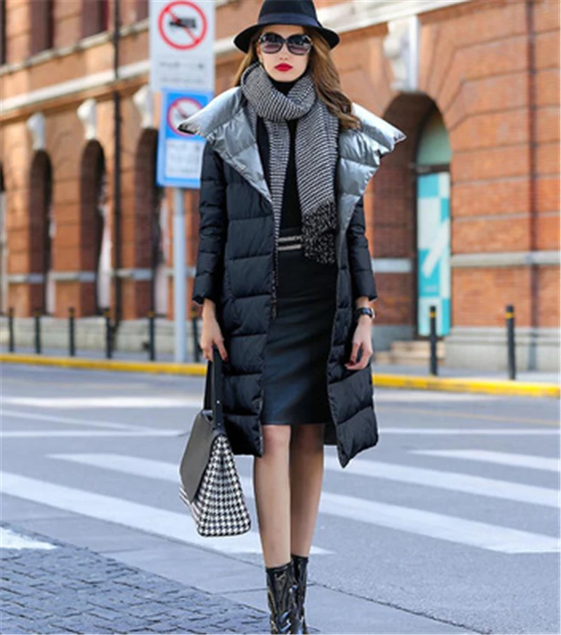90% White Duck Down Coat 2023 New Winter Women  Long Coats Stand Collar Tremdy Ladies Down Coat Large Size  Overcoats