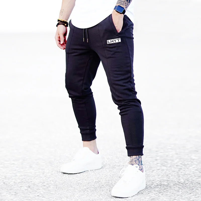 

2021 Casual Skinny Pants Mens Joggers Sweatpants Fitness Workout Brand Track pants New Autumn Male Fashion Trousers