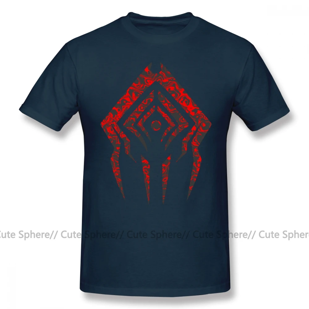 Футболка Warframe Stalker Sigil, футболка с коротким рукавом, футболка большого размера, Повседневная футболка из 100 хлопка с принтом забавного человека - Цвет: Navy Blue