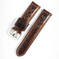 temrs vintage genuine leather watchbands belt 20mm 22mm 24mm women men breathable watch band strap sport watch accessories