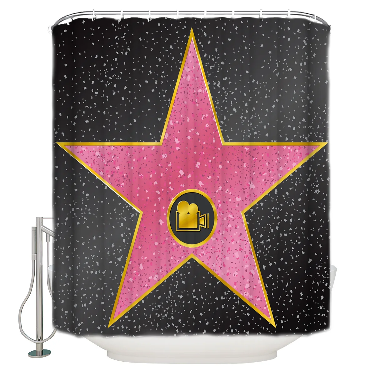 Водонепроницаемая Штора для душа из полиэстера 12 крючков|Шторы душа| |