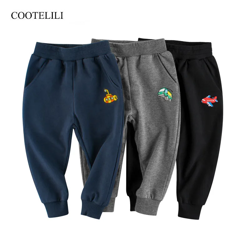 

COOTELILI Plane Children Cotton Pants For Boys Girls Casual Pants 3 Colors Kids Sports Trousers Harem Sport Pants
