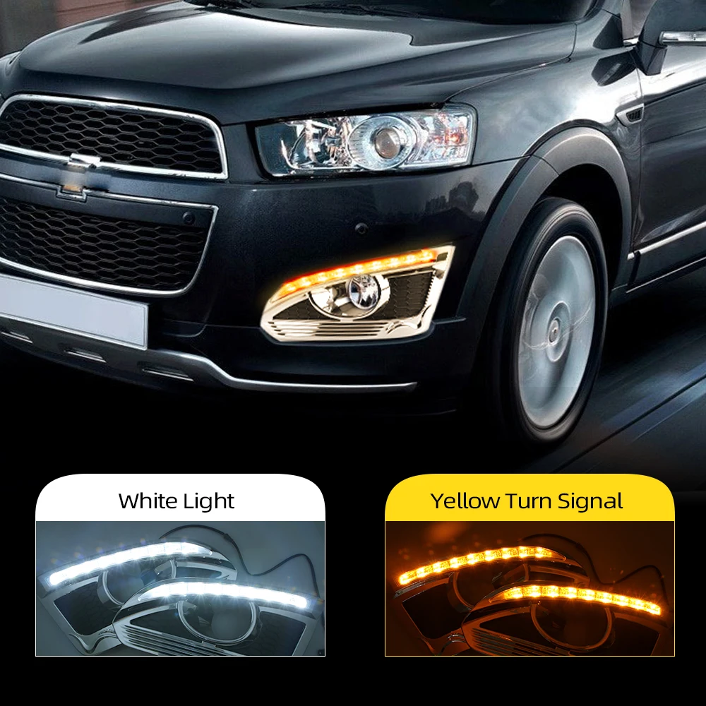 Автомобильная проблесковая 2 шт. для Chevrolet Captiva 2014 2015 2016 желтый указатель поворота