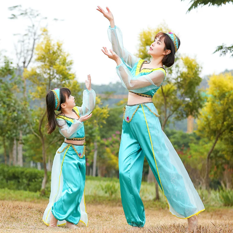 Жасмин костюм вечеринка в стиле Хэллоуин нарядное платье принцессы комплект