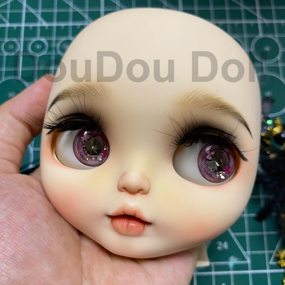 

Blyth кукольная тарелка с лицом для самостоятельного макияжа blyth, включая заднюю тарелку, индивидуальная кукла, Обнаженная, черная кожа, милое ...