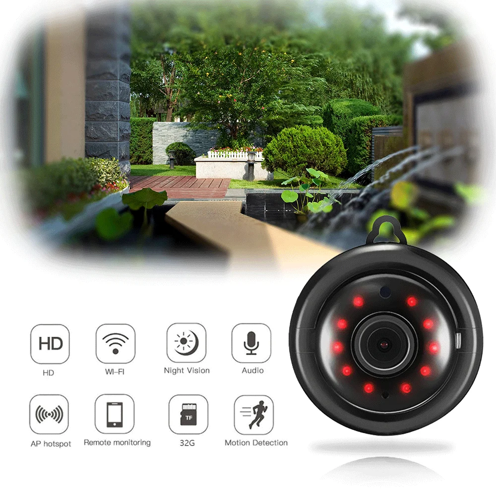 Камера Wifi мини IP HD1080P Домашняя безопасность беспроводная маленькая CCTV