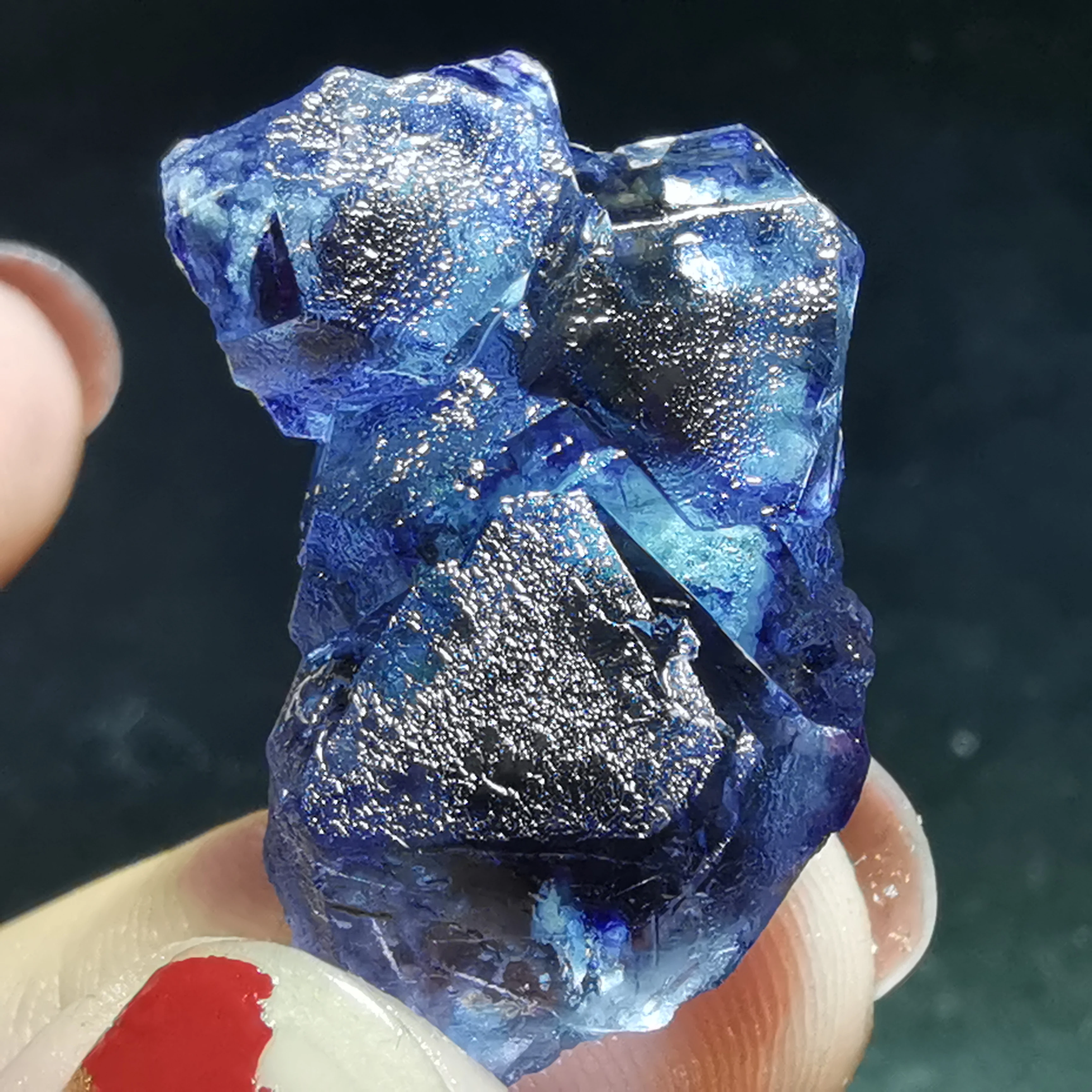 

5.9gNatural rare purple fluorite cluster mineral specimen stone and CRYSTAL HEALING CRYSTAL QUARTZ GEM