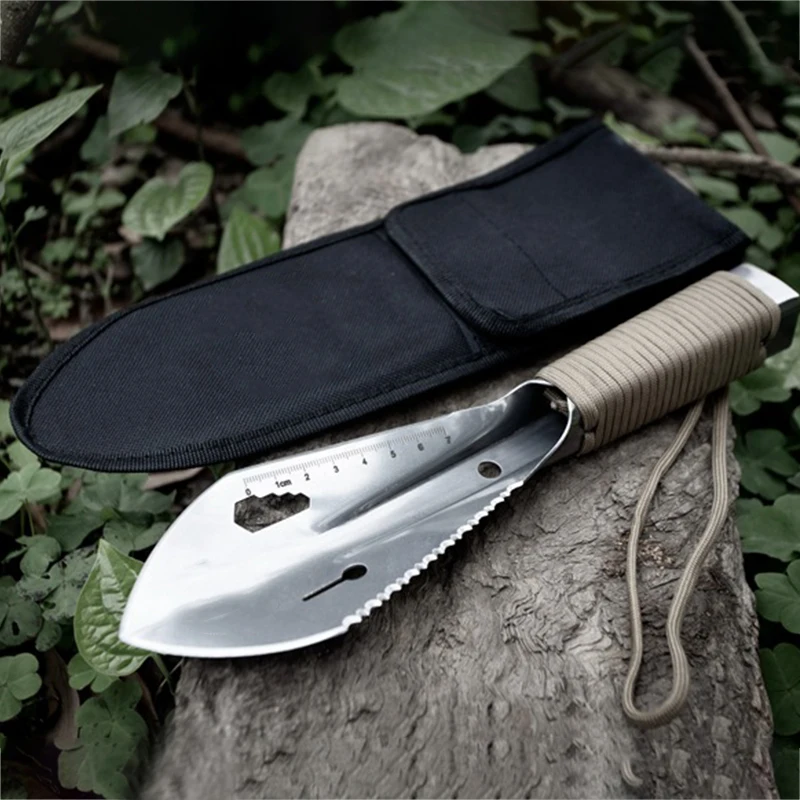 

Multifunction Shovels Portable Stainless Steel hunting Shovel Measurable Gardening Trowel Hiking camping equipment Outdoor Tools