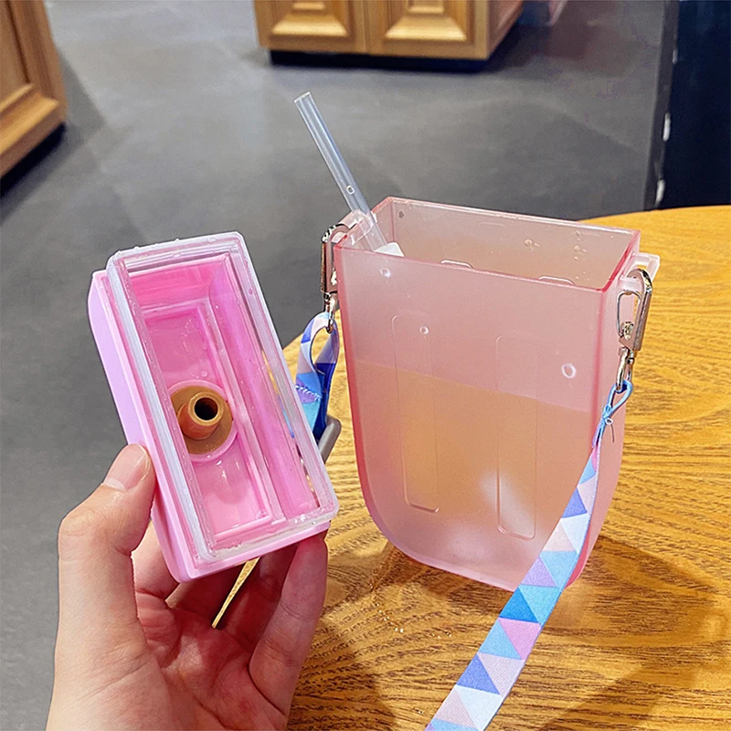 Летняя уличная бутылка для воды с соломинкой портативные дорожные бутылки