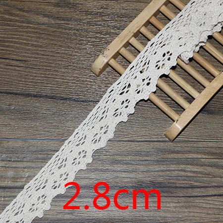 2.8CM 5yards 2-6 см, 5 ярдов, бежевое кружево высокого качества, хлопковое кружево, шитье, домашний интерьер, аксессуары для одежды, материал для рукоделия - Цвет: 2.8CM 5yards