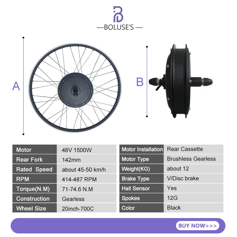 Verkauf Elektrische Fahrrad Conversion Kit 48V 1500W Ebike 20 24 26 27,5 28 29 Zoll 700C Hinten Kassette Rad Hub Motor Für Ebike Motor Kit