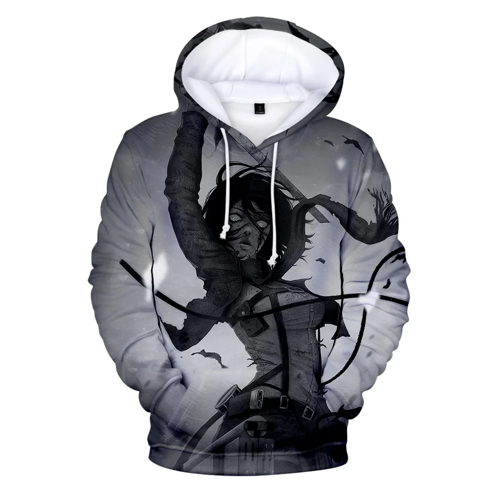 

Толстовка Prowow мужская оверсайз, свитшот с аниме «атака на Титанов», одежда в стиле Харадзюку, хип-хоп