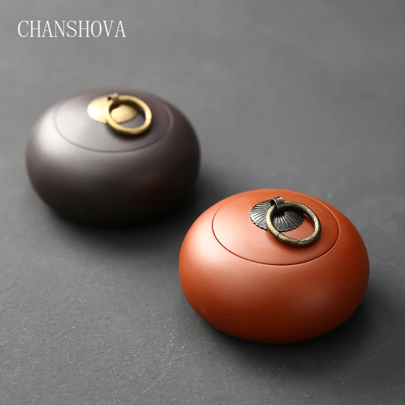 CHANSHOVA китайский Ретро ручной работы цветной глазурь фиолетовый глина чай Caddy