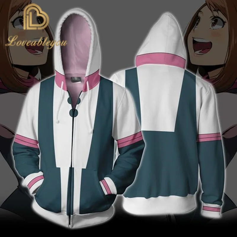 

Amine Boku No My Hero Academia Midoriya Hoodies Izuku Todoroki Shoto Cosplay Costume Men Women Sweatshirt Long Sleeve Jackets