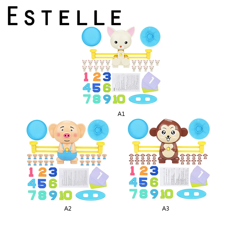 Математическая игра настольная игрушки обезьяны собаки балансирующие весы с