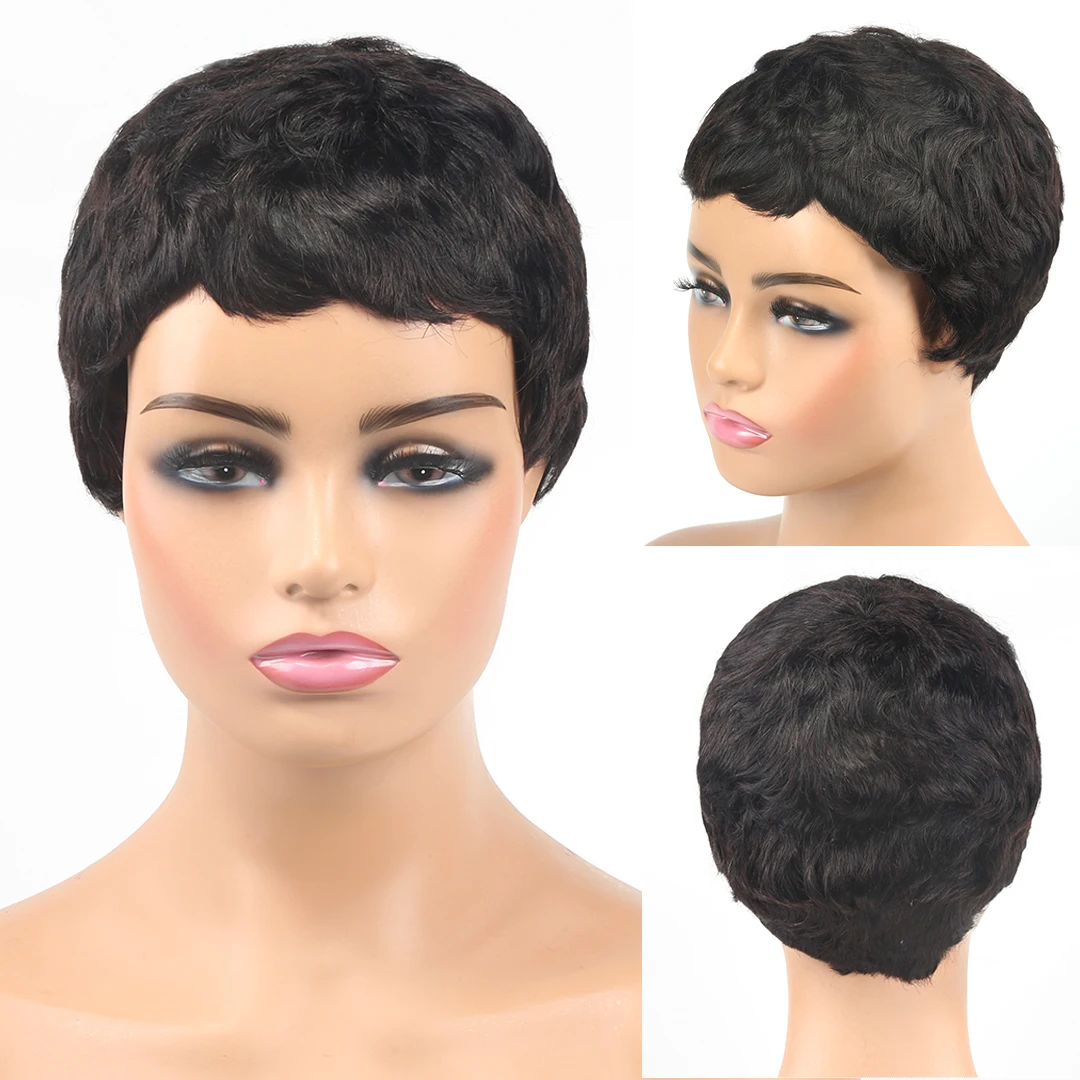 Парик фея прямые человеческие волосы парики для женщин коричневого цвета на всю