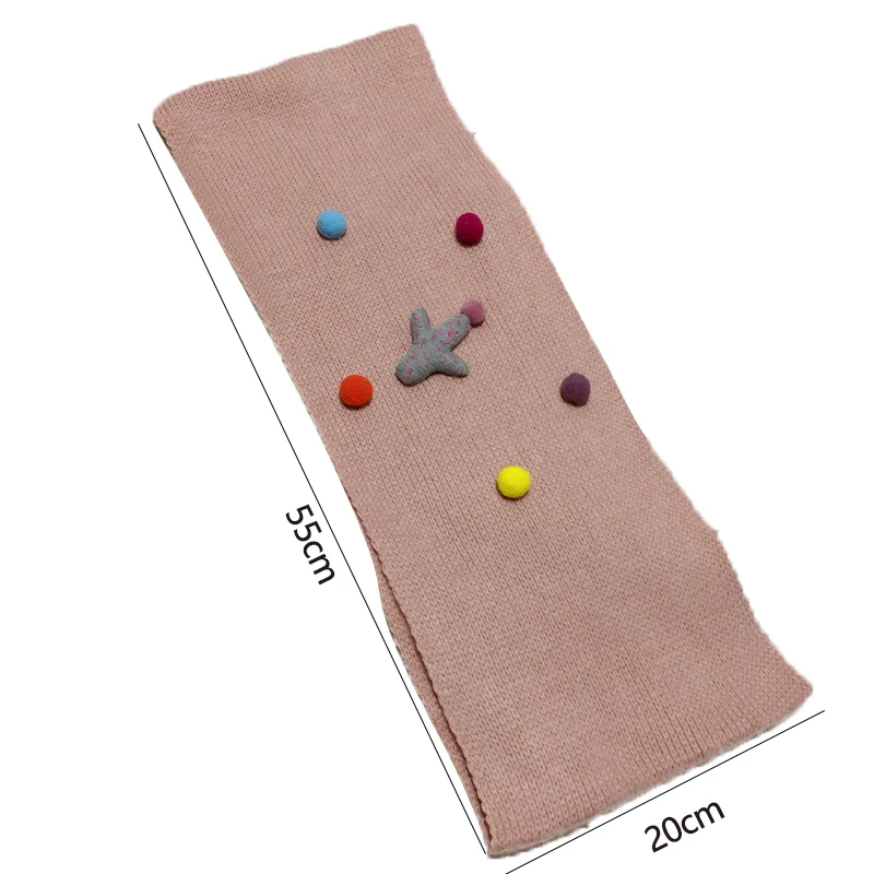 Модный теплый зимний шарф Вязаный детский для маленьких мальчиков и девочек с