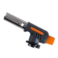 bbq flame gun gas torch flamethrower butane burner automatic ignition adjustable flame with safety lock for bbq camping hiking