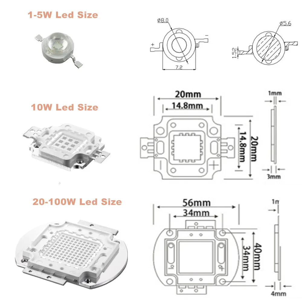 Высокая Мощность UV Led 3W 5W 10W 20W 30W 50W 100 Вт 365nm 375nm 385nm 395nm 405nm 420nm светодиодный светильник чип