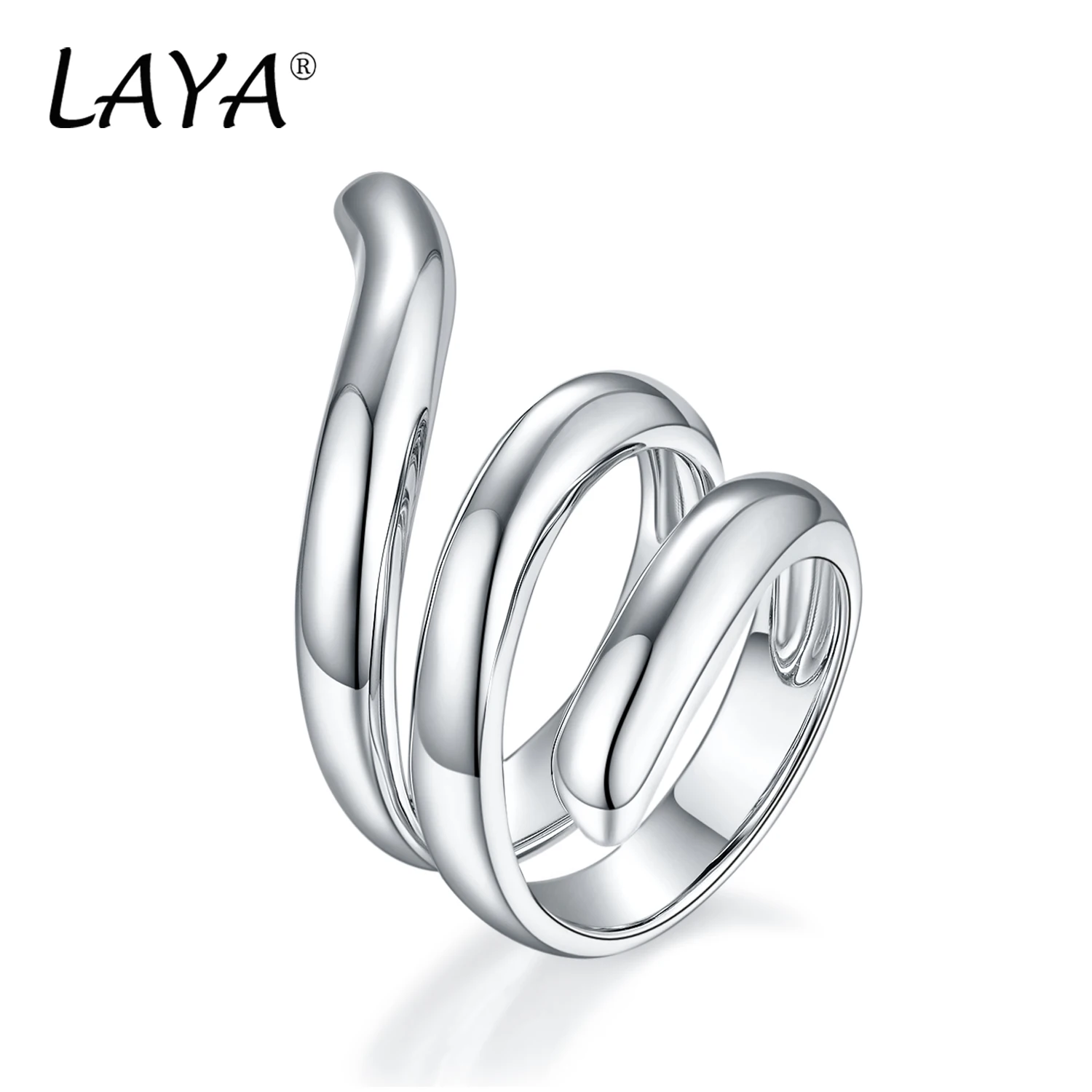 

LAYA 925 Sterling Silver Multi-Line Snake Retro Ring For Men Women Party Luxury Classic Original Fine Jewelry 2022 Trend