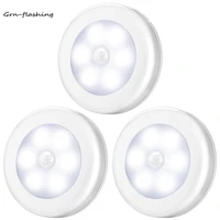 LED Motion Sensor Night Light battery Auto On Off Induction Lamp for Household Bedroom Kitchen Stairs Cabinet Wardrobe