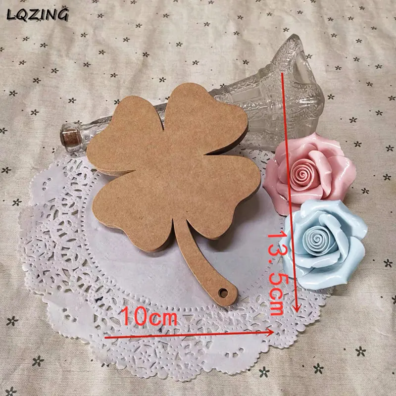 Новый стиль четыре листа клевера форма пустая закладка цена подвесные бирки