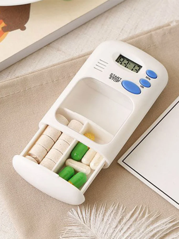 Мини-чехол для таблеток портативный органайзер лекарств с напоминанием