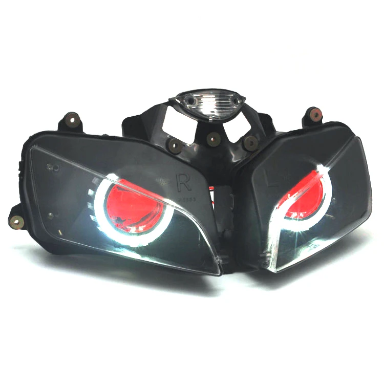 Изготовленный На Заказ Bi Xenon HID фара в сборе L/H луч светодиодный белый Ангел глаз