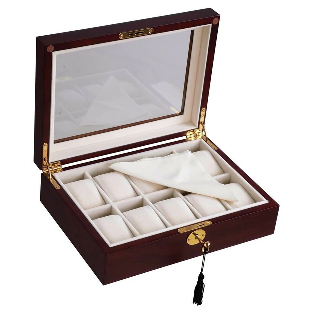 

Portable Protective Durable Watch Case Shockproof Lightweight Wood Display Anti Scratch Gifts Jewelry Storage Fashion Organizer