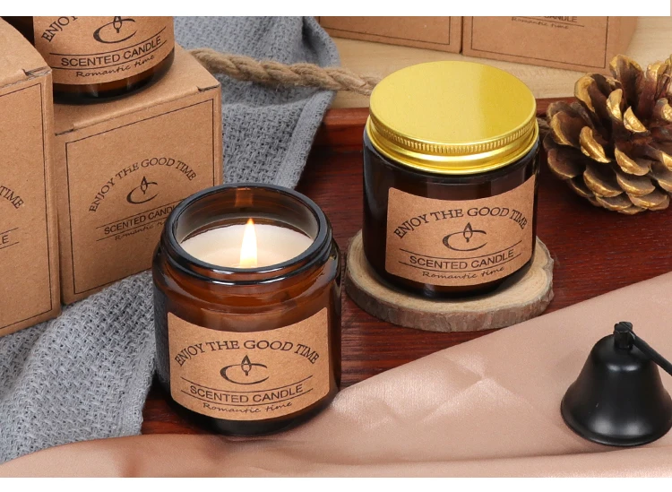 

Glass Pedestal Candles Free Shipping Simple Bulk Soy Wax Candle Scented Fragrance Velas Perfumadas Party Candle Jar EA60LZ