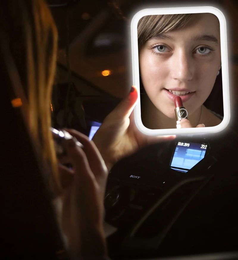 Настольный косметическое зеркало с светильник складное настольное для макияжа