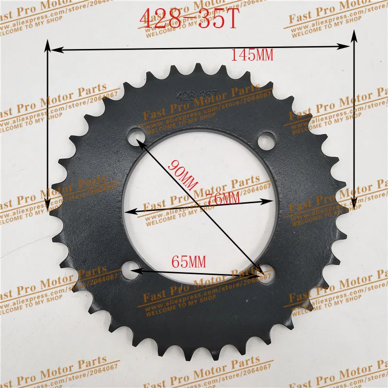 

428 Chain rear sprocket 35 tooth 76mm centre hole to fitting Dirt Pit Bike off road motorcycle Motocross gear spare parts