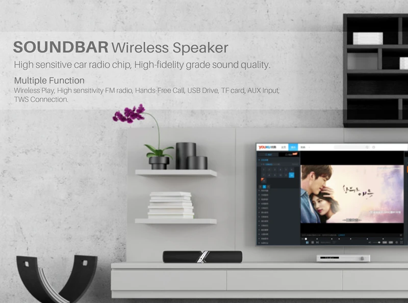 Laiyiqi X дизайн Bluetooth 5 0 динамик Саундбар 10 Вт караоке радио FM низкочастотный с