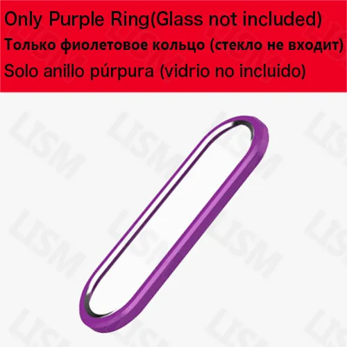 Only Purple Ring Для задней камеры Xiao mi 9 mi 9 SE Red mi Note 8/7/Pro Алюминиевый чехол с металлическим кольцом для защиты экрана или с задней стеклянной пленкой для объектива - Цвет: Only Purple Ring