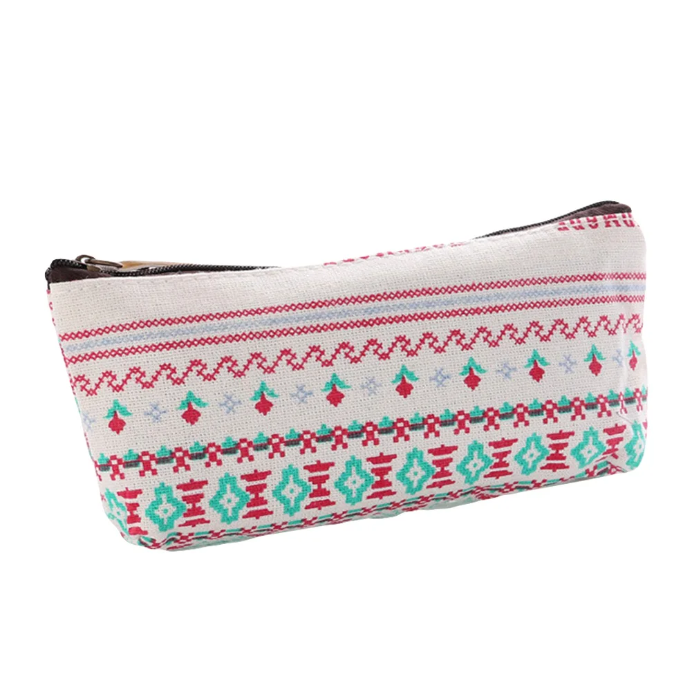 Cute Canvas Whale Flower Printed Pencil Bag School Supplies Stationery Gift School Cute Pencil Box Creative School Tools