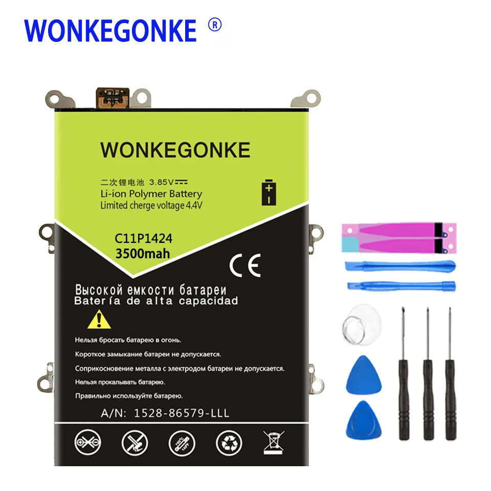 Аккумулятор WONKEGONKE C11P1424 для Asus Zenfone 2 ZE551ML ZE550ML Z00ADA Z00ADB 5 дюйма мобильный телефон