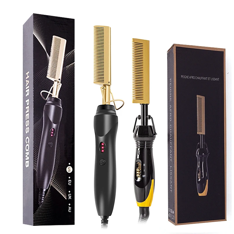 

Hair Straightening Brush Straightener Flat Iron Hot Heating Comb Hair Straight Styler professional Curling Iron Hair Curler Comb