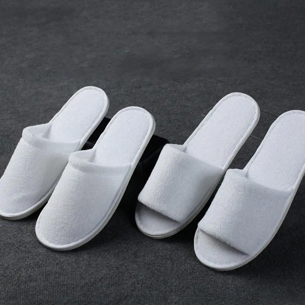 

Туфли мужские тапочки Тапочки для гостей спа отеля открытый носок полотенца одноразовые махровые стильные тапочки мужские Тапочки