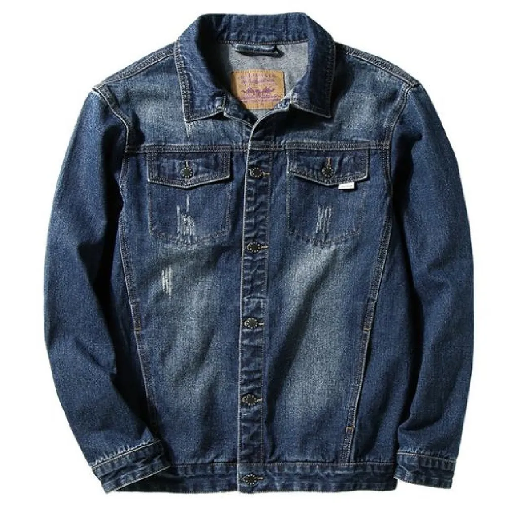 Куртка мужская джинсовая оверсайз свободная Байкерская модная одежда из денима