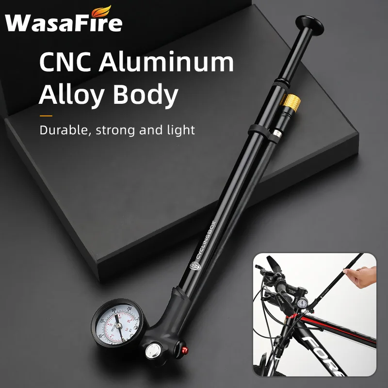 

Portable High-pressure 120PSI Bike Air Pump for Fork & Rear Suspension Pump Mountain Road Bicycle Tire Inflator