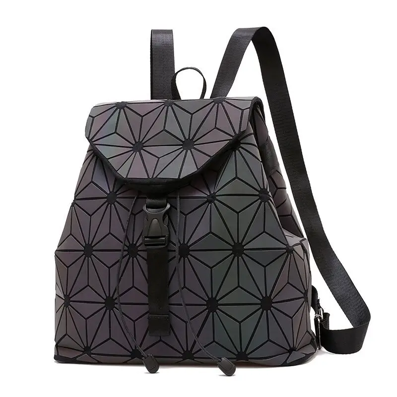 

Women Laser Luminous Backpack Female Shoulder Bag Folding Student School Bags for Teenage Girl Holographic Sac A Dos Mochila