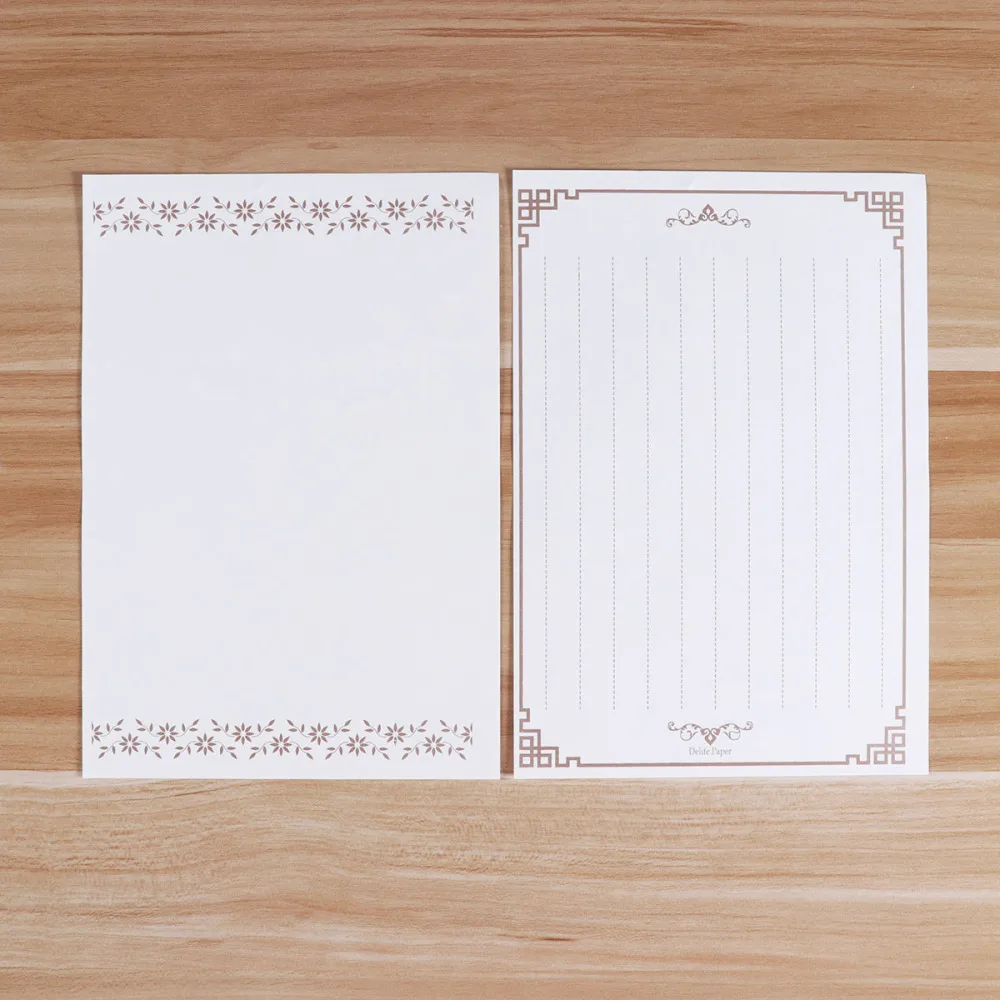 

8 Pcs Letter Paper Creative Vintage Lace Stationery for School Office Use(White Rabbit)