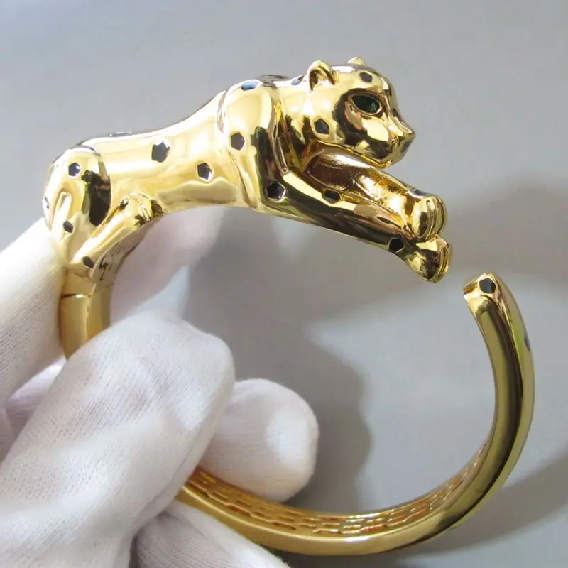 Браслет с леопардовым принтом в виде черных пятен Браслет-манжета пантеры для