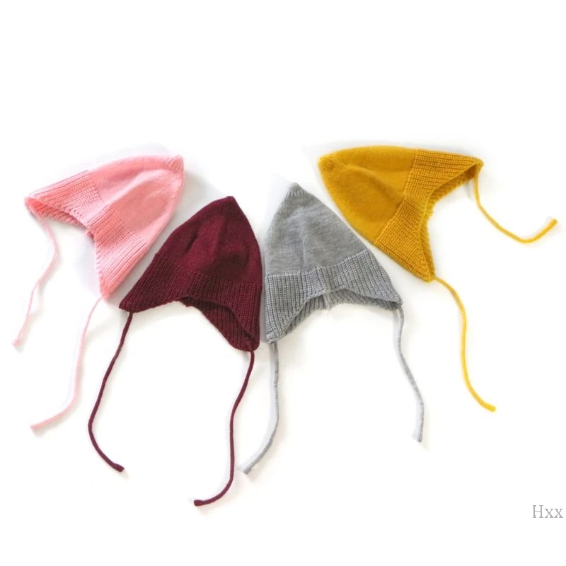 

New Baby Toddler Hat Winter Warm Cap Cotton Knitted Newborn Hats Infant Girls Bonnet