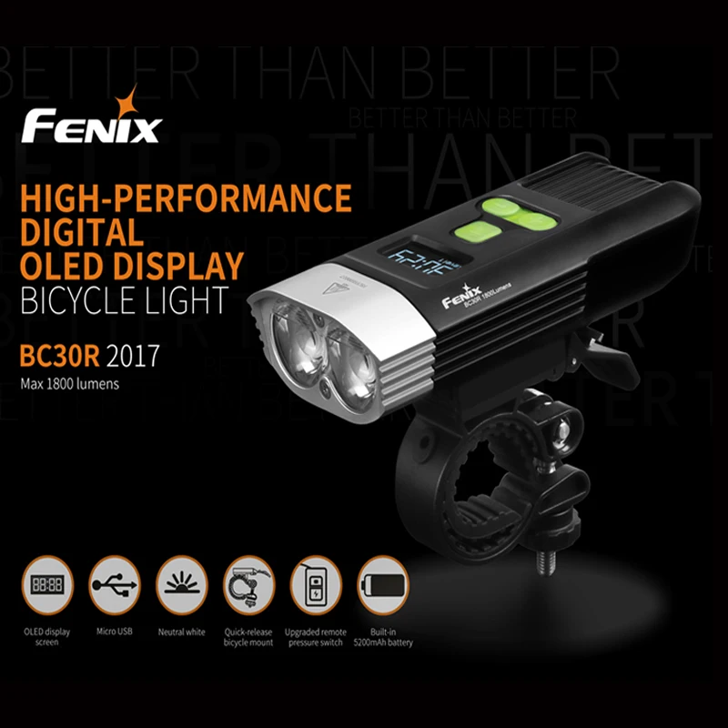 EXW цена Fenix BC30R 2017 высокопроизводительный цифровой OLED дисплей Micro USB