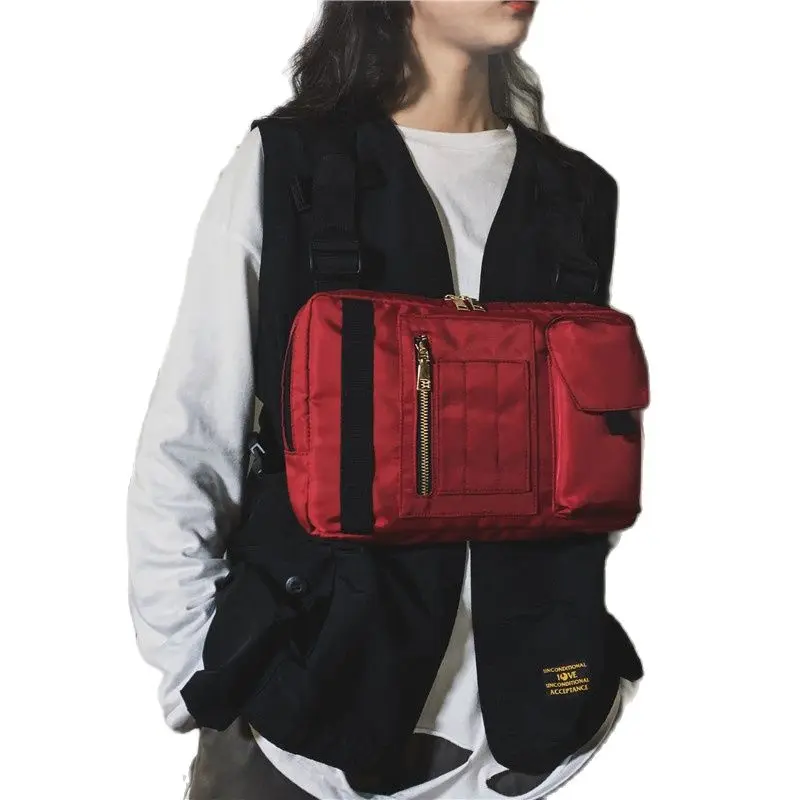 Женская нагрудная сумка # в европейском и американском стиле хип-хоп для жилета