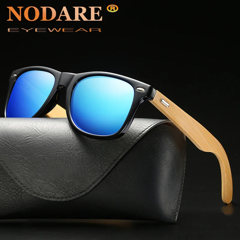 Мужские и женские темные очки NODARE деревянные поляризационные солнцезащитные с