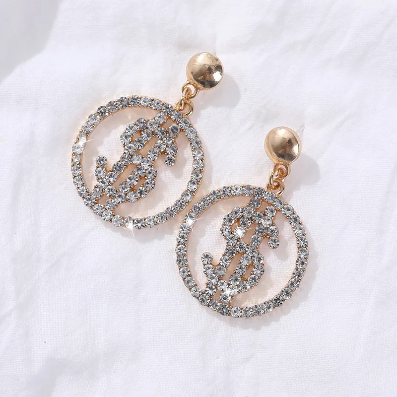 Уникальный дизайн креативная смешная американской валюты Серьги с символом