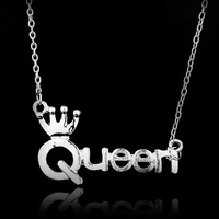 chicvie luxury silver queen chain presentnecklace choker personalized crystal gift necklaces statement crown necklace sne190305