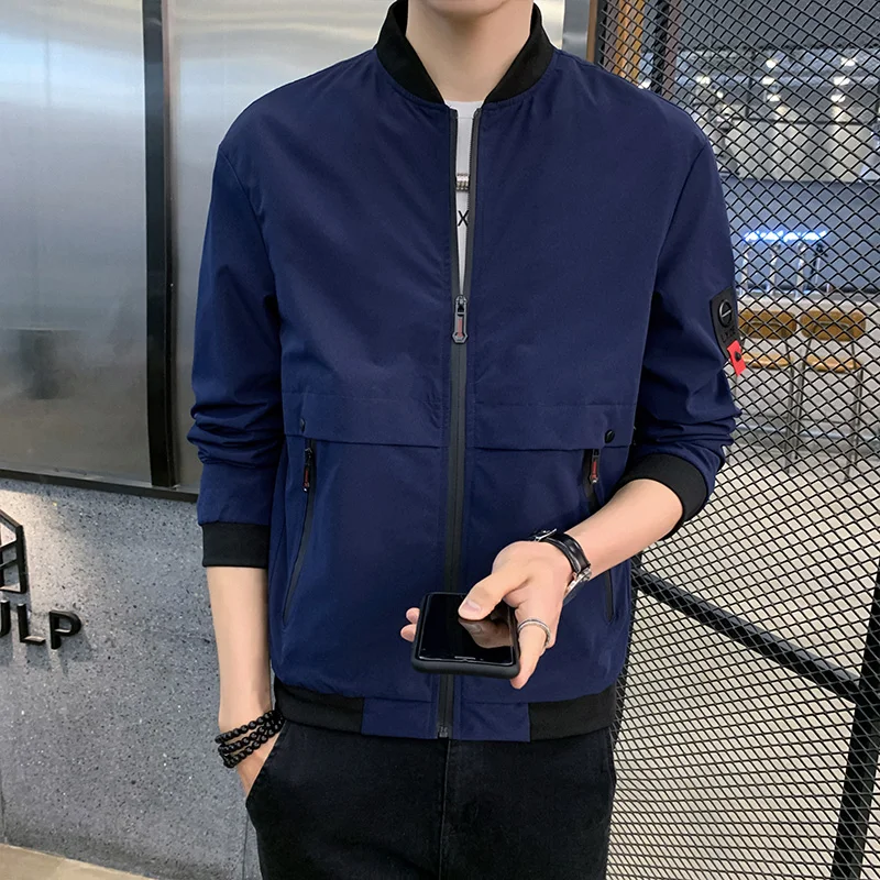 

2020 New Jacket Loose Men's Bomber Jacket Men's Casual Hip Hop Baseball Collar Print Fashion Jacket Smooth Jacket Streetwear